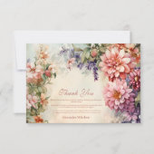 Afstuderen van Boho Wildflower Meadow Bedankkaart (Voorkant)