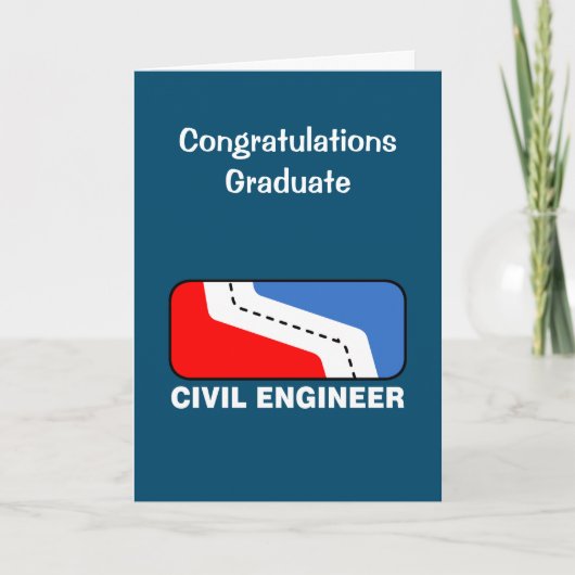 Afstuderen van Civil Engineer League Bedankkaart (Voorkant)
