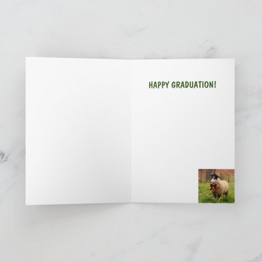 Afstuderen van Classy Sheep Kaart (Binnen)