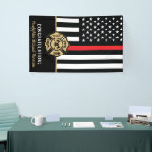Afstuderen van de brandweer Rood Line Flag Fire Ac Spandoek (Beurs)