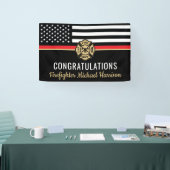 Afstuderen van de brandweeracademie Thin Red Line Spandoek (Beurs)