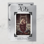  Afstuderen van de Foto Aankondiging Zilver (Voorkant / Achterkant)