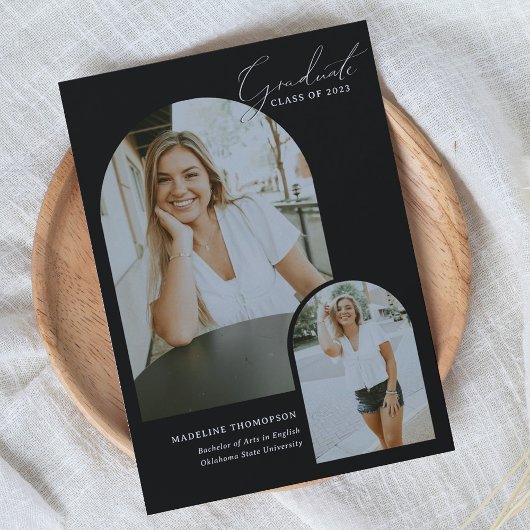 Afstuderen van de Foto van de Schildboog van het M Aankondiging