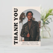 Afstuderen van de Foto van de Schroef van de Compe Bedankkaart (Staand voorkant)