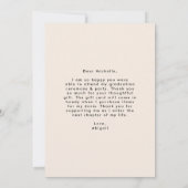 Afstuderen van de Foto van de Schroef van de Compe Bedankkaart (Achterkant)