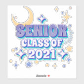 Afstuderen van de hogere klasse 2021 Afstuderen Sticker (Vel)