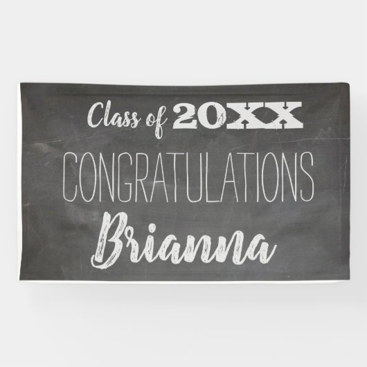 Afstuderen van de klasse Chalkboard van 2019 met t Spandoek (Horizontaal)