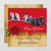 AFSTUDEREN VAN DE LEERWEG WAX SEAL MONOGRAM KAART (Voorkant / Achterkant)