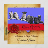 AFSTUDEREN VAN DE LEERWEG WAX SEAL MONOGRAM KAART (Voorkant / Achterkant)