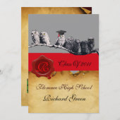 AFSTUDEREN VAN DE LEERWEG WAX SEAL MONOGRAM KAART (Voorkant / Achterkant)