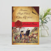 AFSTUDEREN VAN DE LEERWEG WAX SEAL MONOGRAM KAART (Staand voorkant)