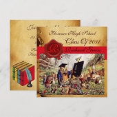 AFSTUDEREN VAN DE LEERWEG WAX SEAL MONOGRAM KAART (Voorkant / Achterkant)