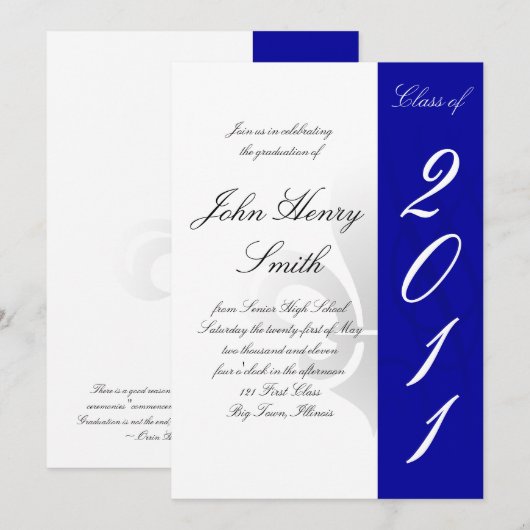 Afstuderen van de middelbare school kaart (Voorkant / Achterkant)