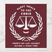 Afstuderen van de rechtenfaculteit 2025 wijn etiket (Enkel label)