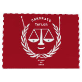 Afstuderen van de rechtenfaculteit groot cadeauzakje (Achterkant)