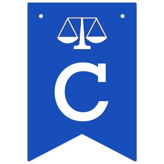 Afstuderen van de rechtenfaculteiten vlaggetjes (Tweede vlag)