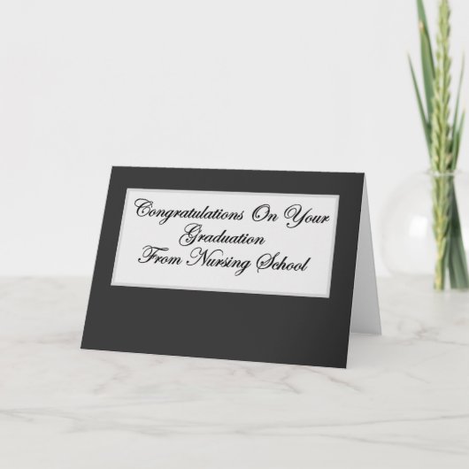 Afstuderen van de verpleegschool kaart (Voorkant)
