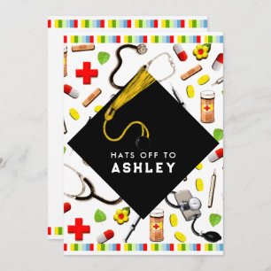 Afstuderen van de verpleegschool kaart