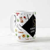 Afstuderen van de verpleegschool koffiemok (Voorkant links)