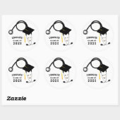 Afstuderen van de verpleegschool ronde sticker (Vel)