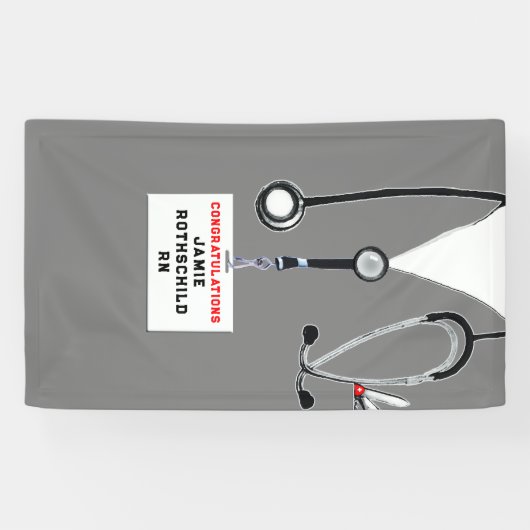 Afstuderen van de verpleegschool spandoek (Horizontaal)