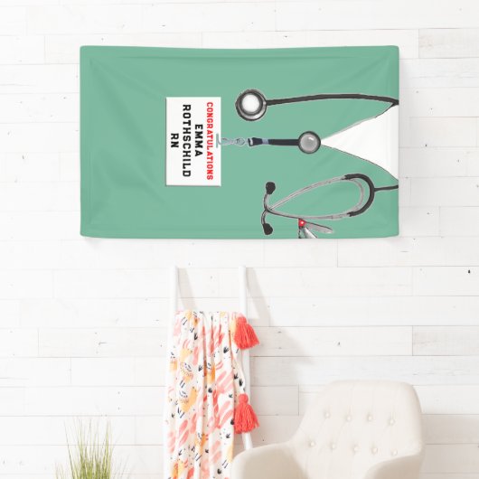 Afstuderen van de verpleegschool spandoek (Insitu)