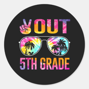 Afstuderen van de vijfde klas van de kleurstof ronde sticker