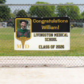 Afstuderen van de Zwarte & Gold Medical School Spandoek (Insitu)