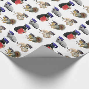 Afstuderen van dieren cadeaupapier