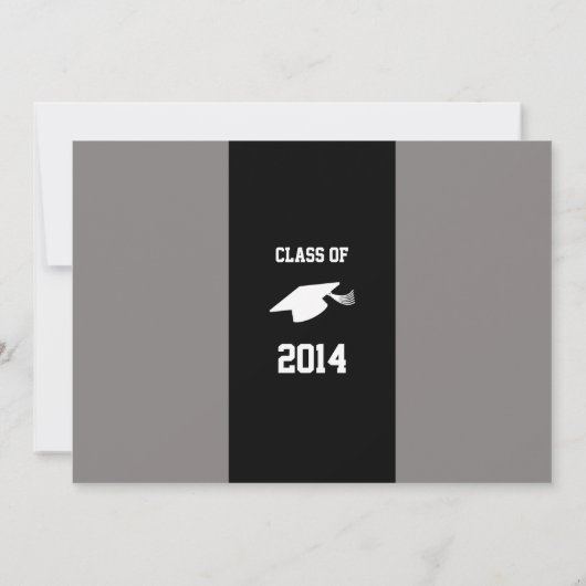 Afstuderen van Elegant Grey and Black Young Man 20 Kaart (Achterkant)