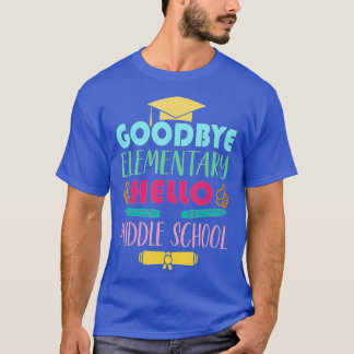 Afstuderen van elementaire schoolcadeaus naar midd t-shirt