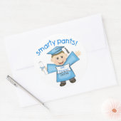 Afstuderen van Funny Boy Ronde Sticker (Envelop)