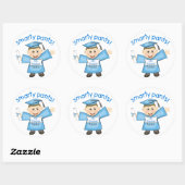 Afstuderen van Funny Boy Ronde Sticker (Vel)