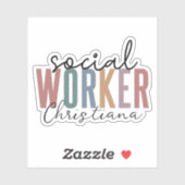 Afstuderen van gepersonaliseerde maatschappelijk w sticker (Vel)