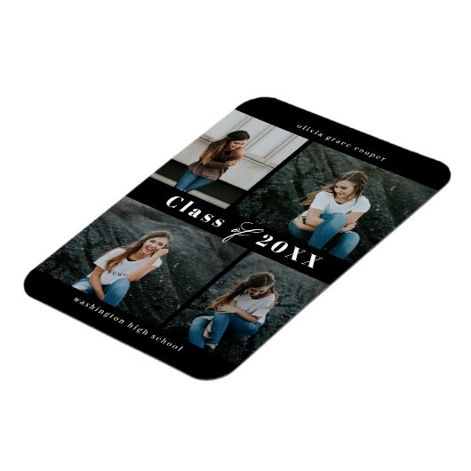 Afstuderen van geraffineerd collage, EDITABLE KLEU Magneet (Linkerzijde)