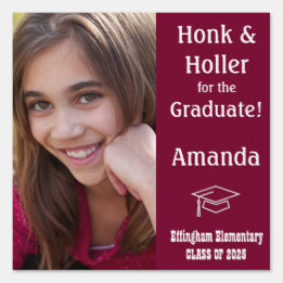 Afstuderen van Honk en Holler Foto Tuinbord