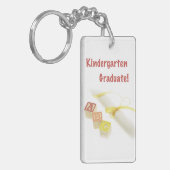 Afstuderen van Kindergarten, aangepaste verticale Sleutelhanger (Voorkant Links)