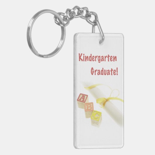 Afstuderen van Kindergarten, aangepaste verticale Sleutelhanger (Voorkant Links)