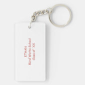 Afstuderen van Kindergarten, aangepaste verticale Sleutelhanger (achterkant)