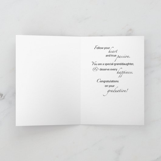 Afstuderen van kleindochter Ster Gefeliciteerd Kaart (Binnen)