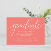 Afstuderen van levende koraaltypografie per jaar kaart (Staand voorkant)