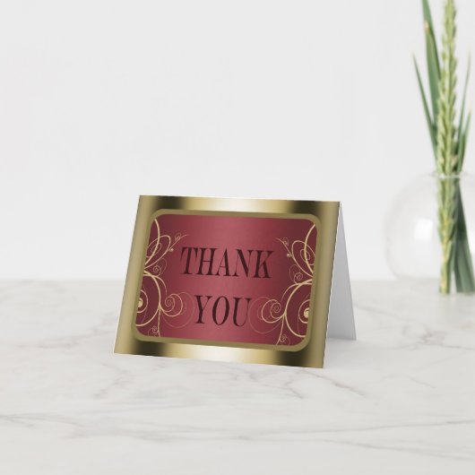 Afstuderen van maroon- en goudLijst Bedankkaart (Voorkant)
