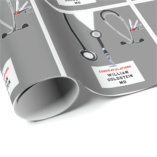 Afstuderen van medische scholen Gift Wrapping Pape Cadeaupapier (Rol Hoek)