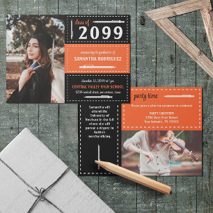 Afstuderen van Oranje en zwart gebotteerde dozen e Kaart