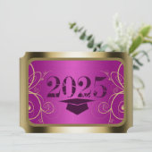 Afstuderen van Paars en goudLijst Kaart (Staand voorkant)