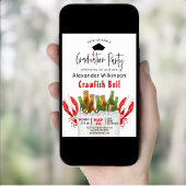 Afstuderen van Red Crawfish Boil BBQ Kaart