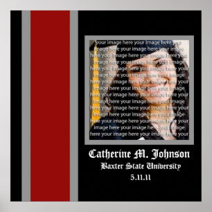 Afstuderen van Red & Silver School Lijst Poster