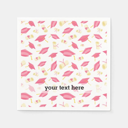 Afstuderen van school gefeliciteerd servet (Voorkant)