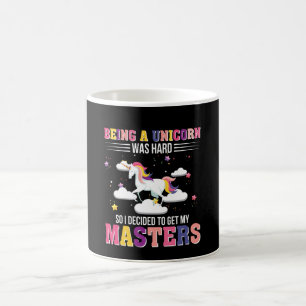 Afstuderen van Unicorn mastergraad Koffiemok