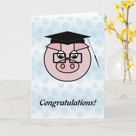 Afstuderen Varken Kaart (Gele Bloem)